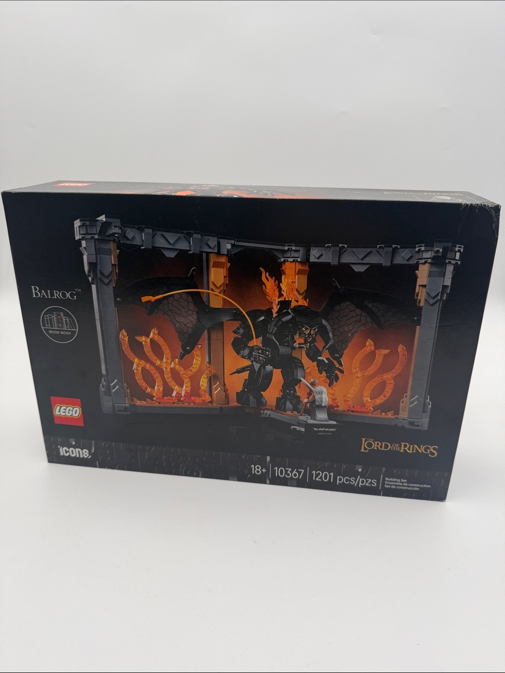 LEGO Icons Balrog & Gandalf the Grey Book Nook 10367 Set 1201 pcs